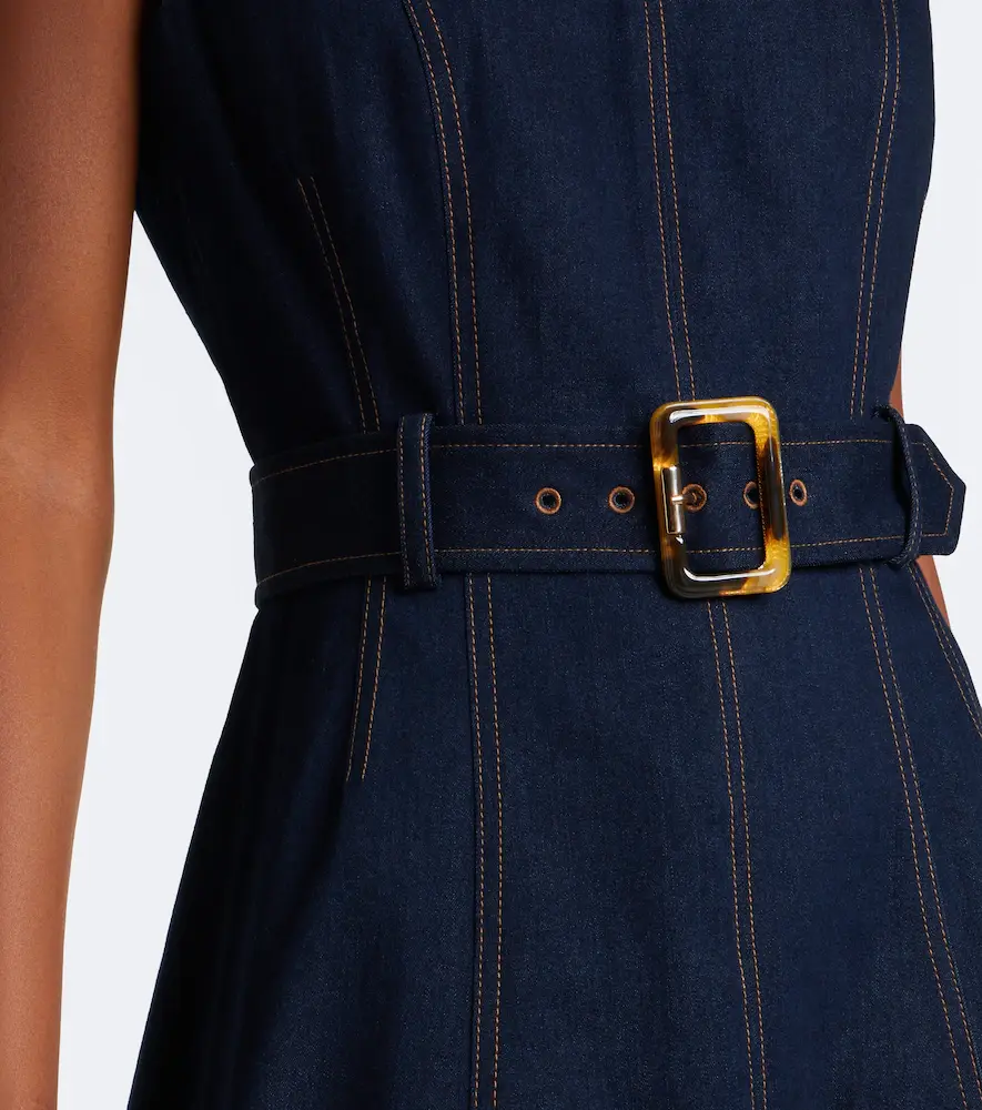 Veronica Beard Cosette belted denim midi dress | Thumbnail 5