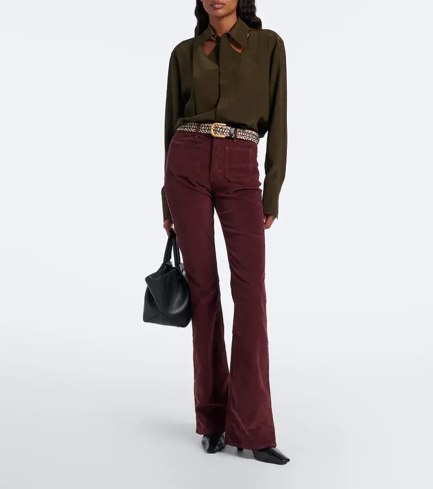 Veronica Beard Beverly cotton corduroy flared pants | Thumbnail 2