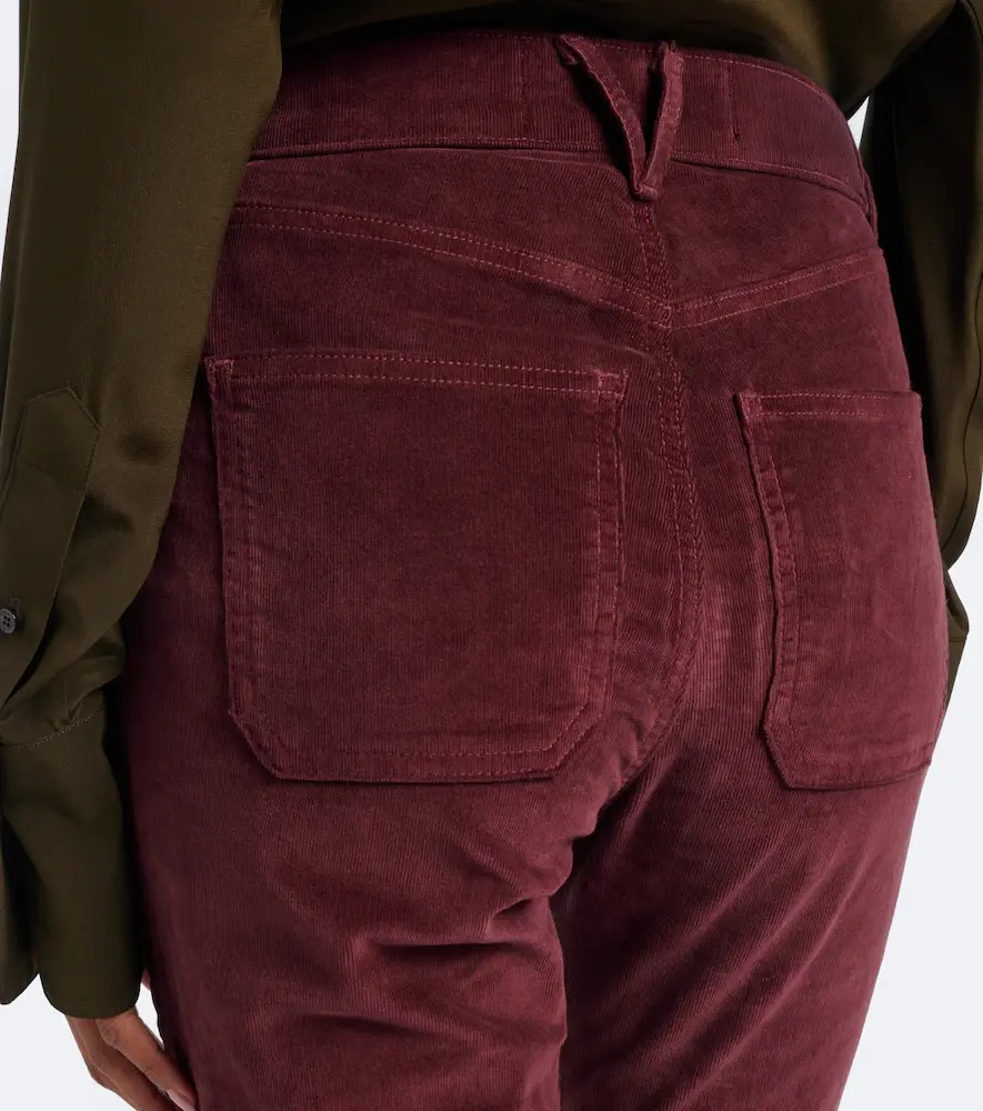 Veronica Beard Beverly cotton corduroy flared pants | Thumbnail 4