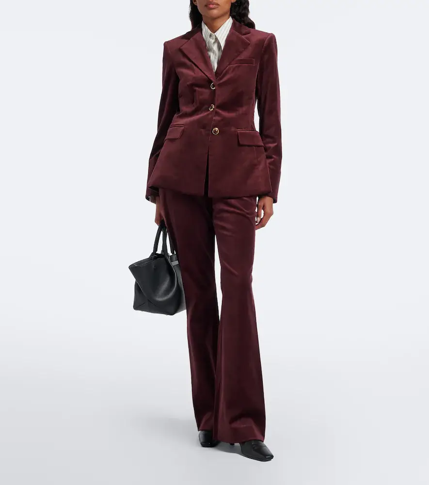 Veronica Beard Raelynn cotton-blend velvet blazer | Thumbnail 4