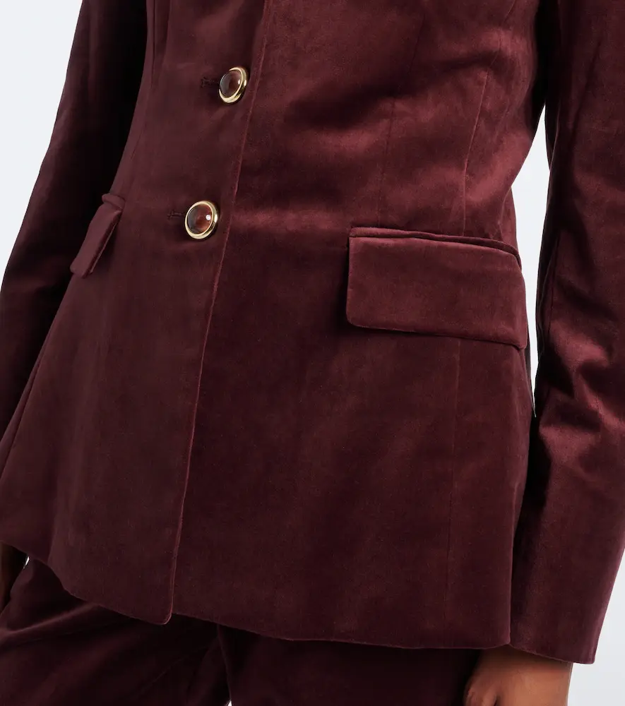 Veronica Beard Raelynn cotton-blend velvet blazer | Thumbnail 5