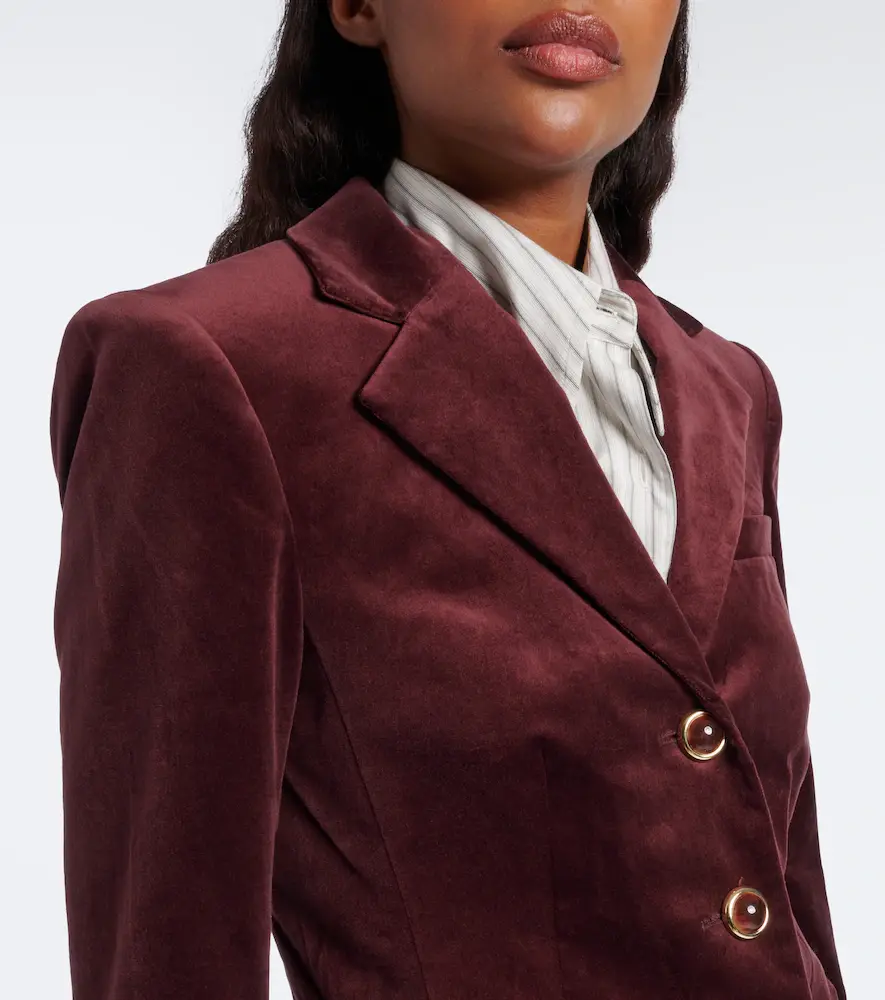 Veronica Beard Raelynn cotton-blend velvet blazer | Thumbnail 7
