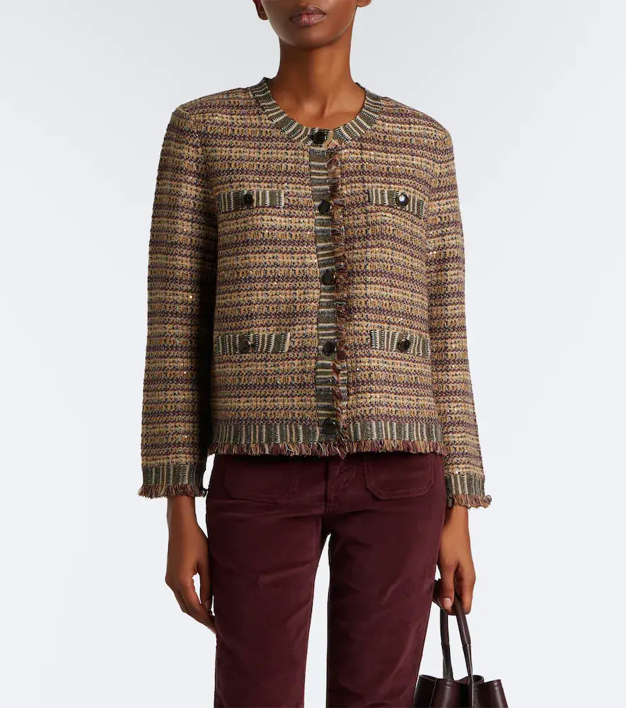 Veronica Beard Sariyah cropped tweed jacket | Thumbnail 5