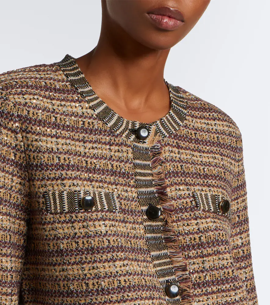 Veronica Beard Sariyah cropped tweed jacket | Thumbnail 6