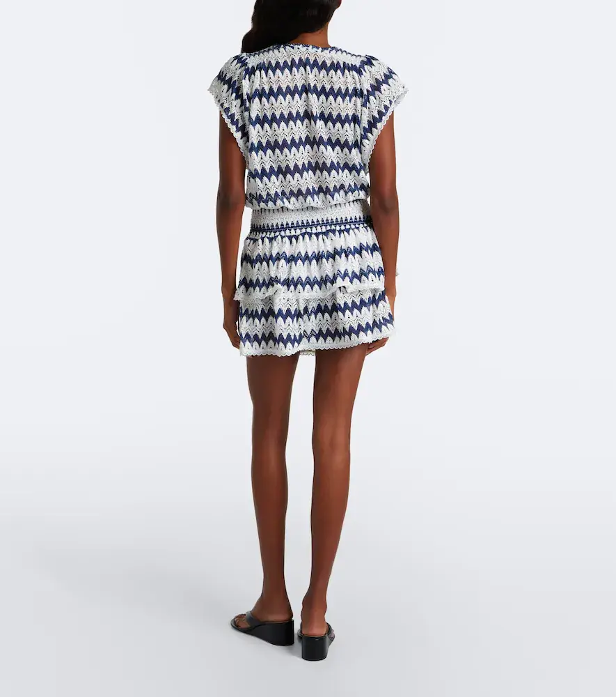 Melissa Odabash Remi chevron knitted minidress | Thumbnail 4