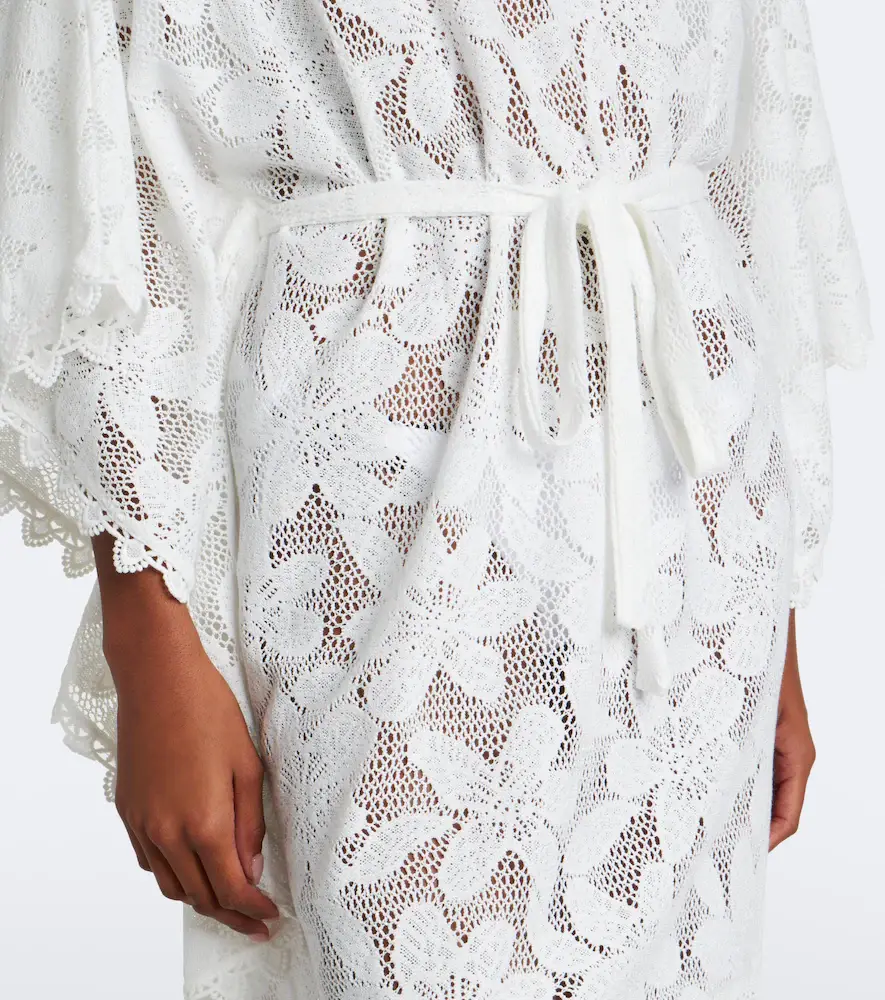 Melissa Odabash Petra floral sheer lace kaftan | Thumbnail 4