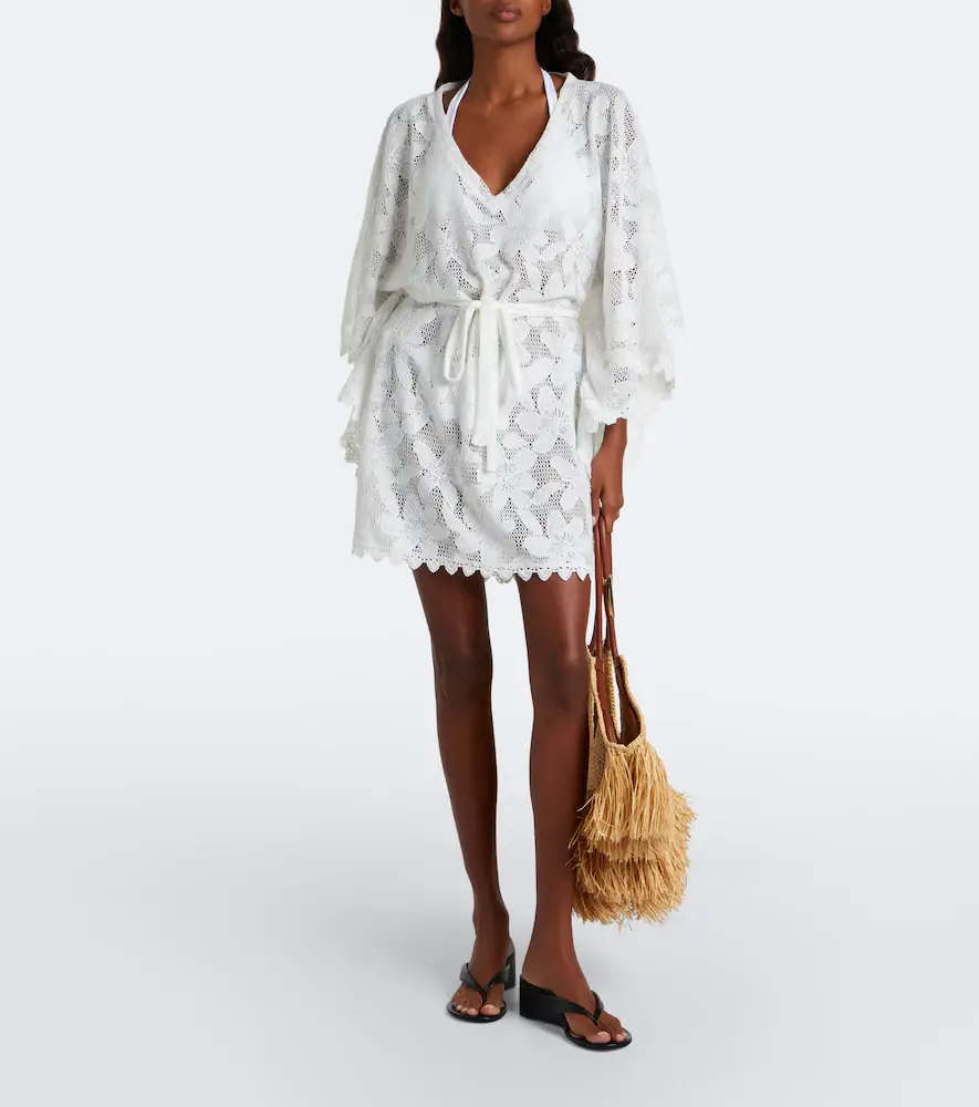 Melissa Odabash Petra floral sheer lace kaftan | Thumbnail 5