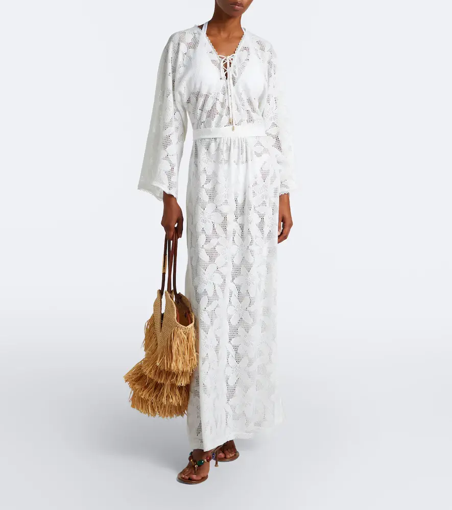 Melissa Odabash Nina floral sheer lace kaftan | Thumbnail 2