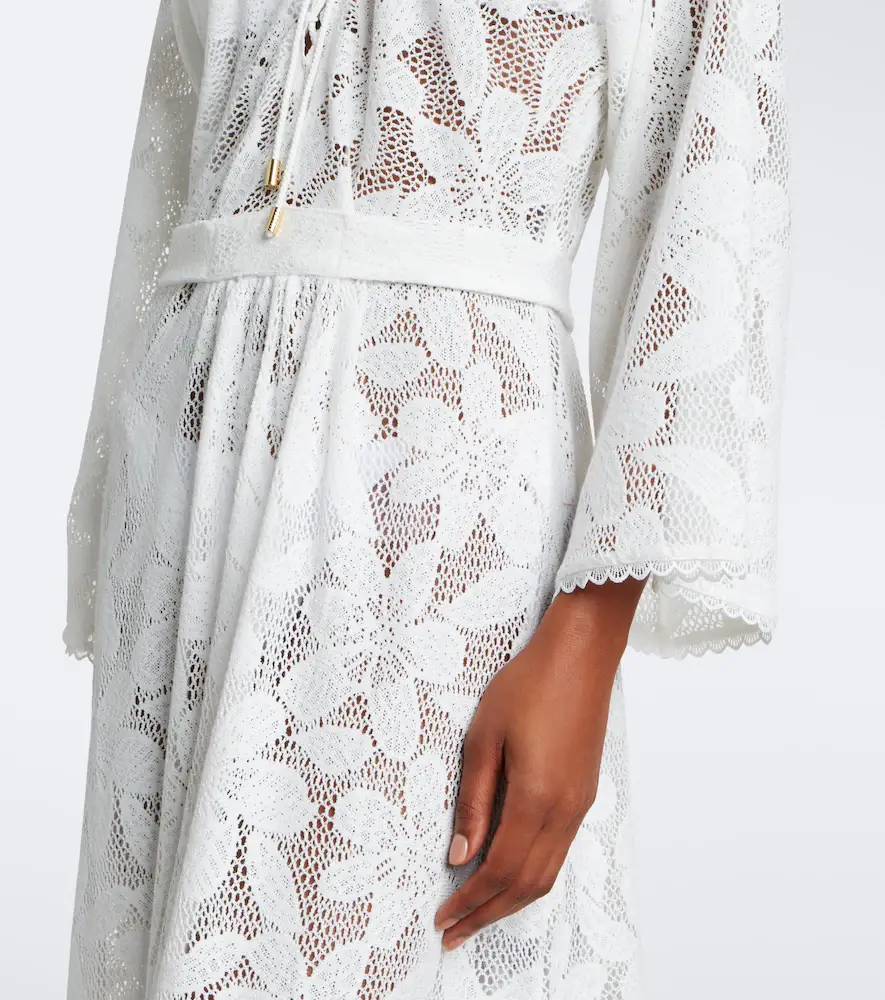 Melissa Odabash Nina floral sheer lace kaftan | Thumbnail 3