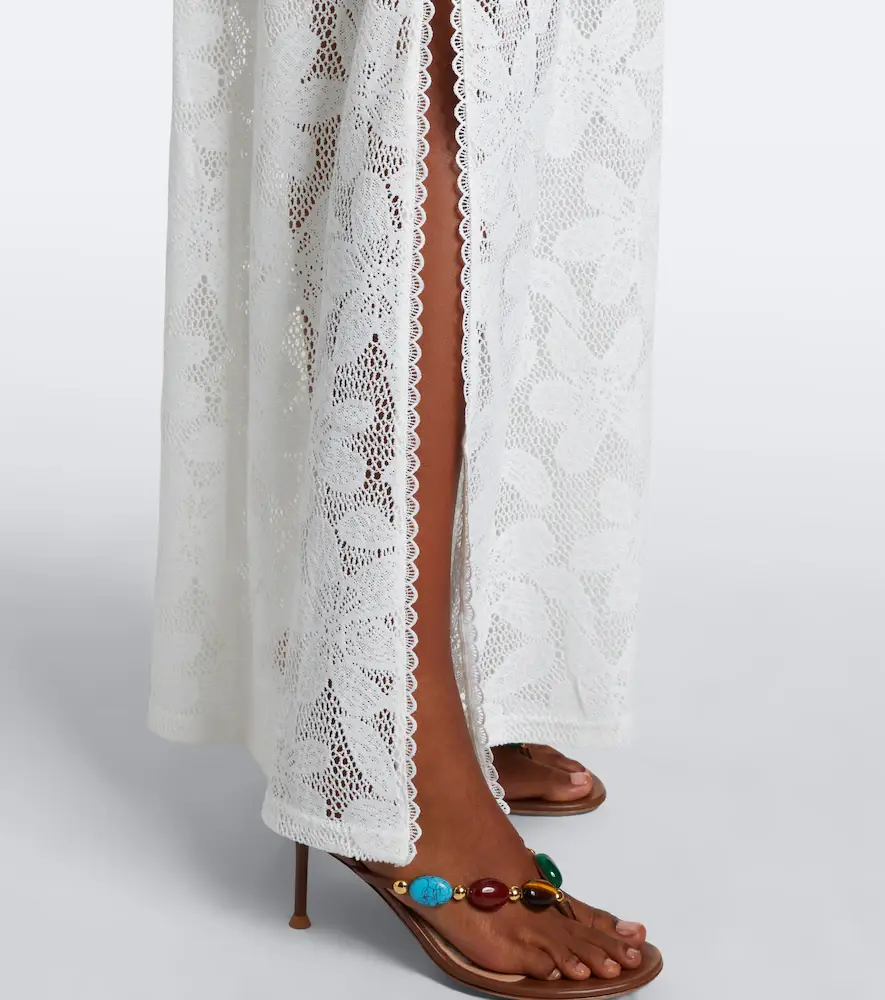Melissa Odabash Nina floral sheer lace kaftan | Thumbnail 6