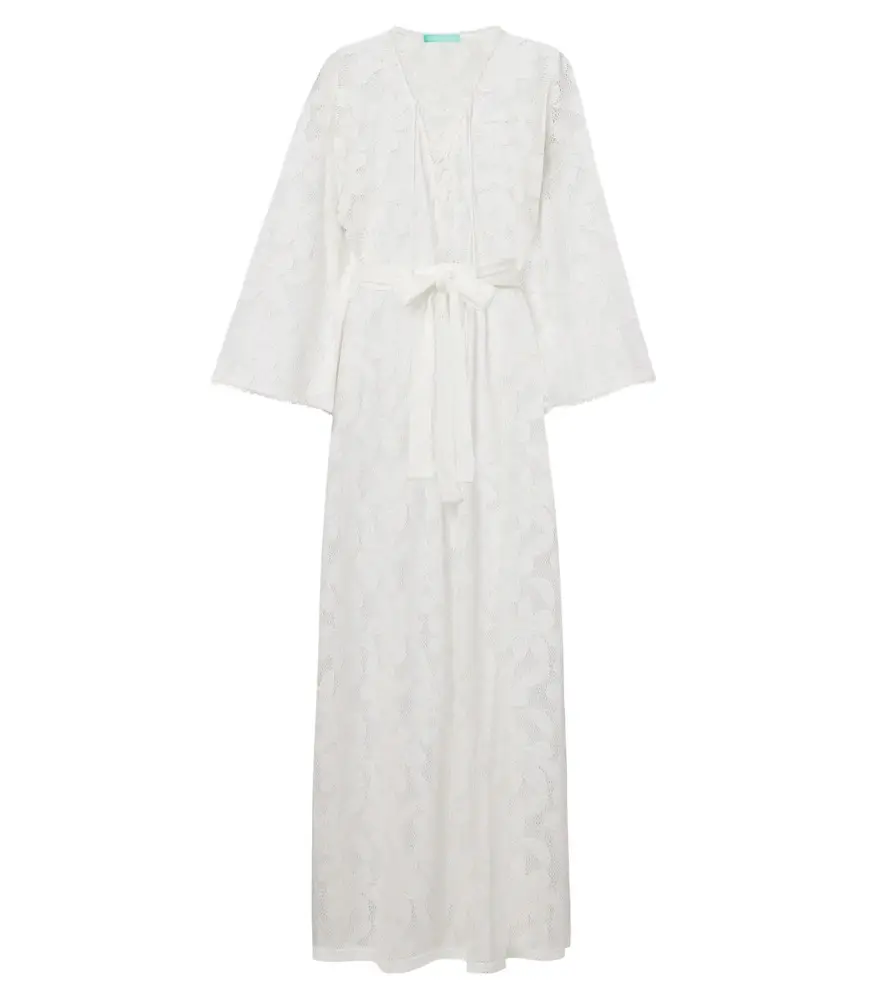 Melissa Odabash Nina floral sheer lace kaftan