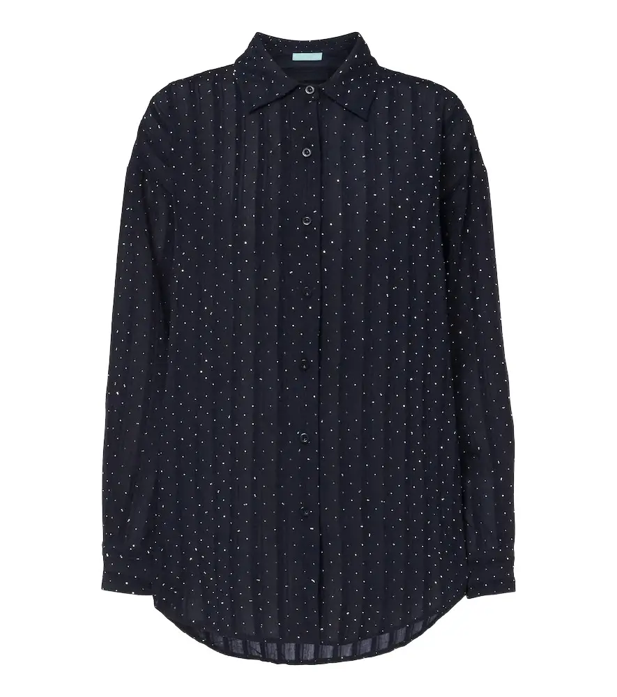 Melissa Odabash Ziggy embellished shirt