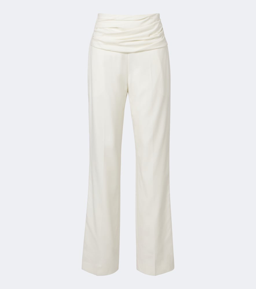 Tove Albertine ruched virgin wool wide-leg pants