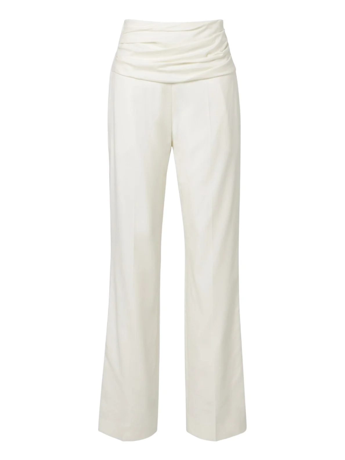Albertine ruched virgin wool wide-leg pants Albertine ruched virgin wool wide-leg pants