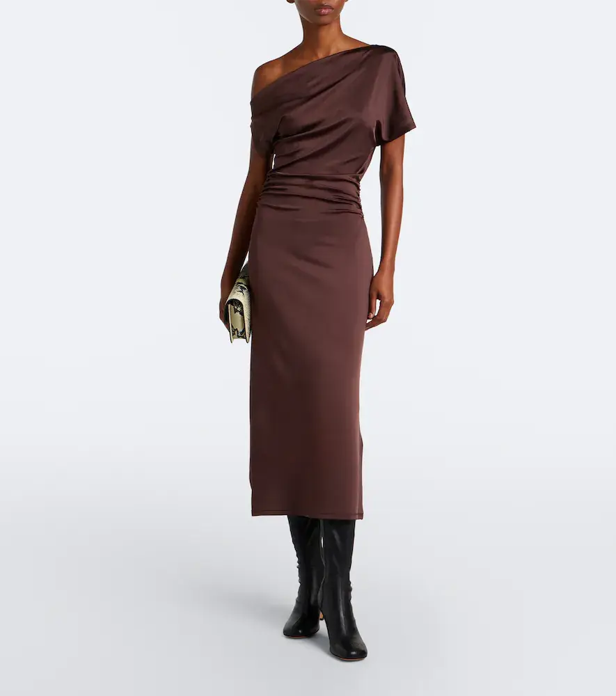 Tove Sora gathered satin midi dress | Thumbnail 3 Tove Sora gathered satin midi dress | Thumbnail 3