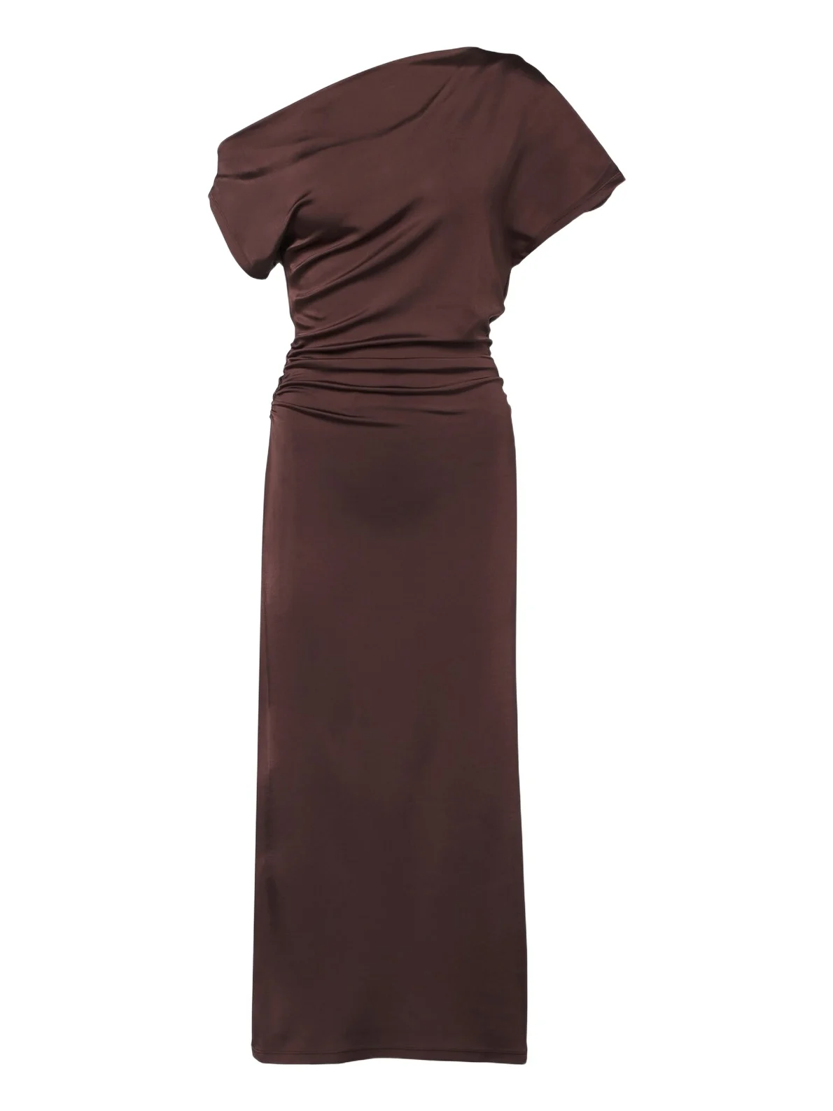 Tove Sora gathered satin midi dress