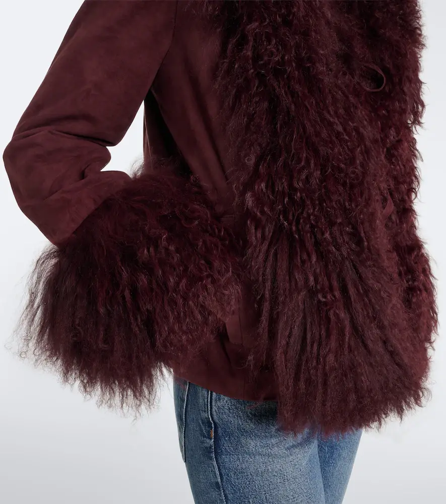 Rixo Sammy shearling-trimmed suede jacket | Thumbnail 2 Rixo Sammy shearling-trimmed suede jacket | Thumbnail 2