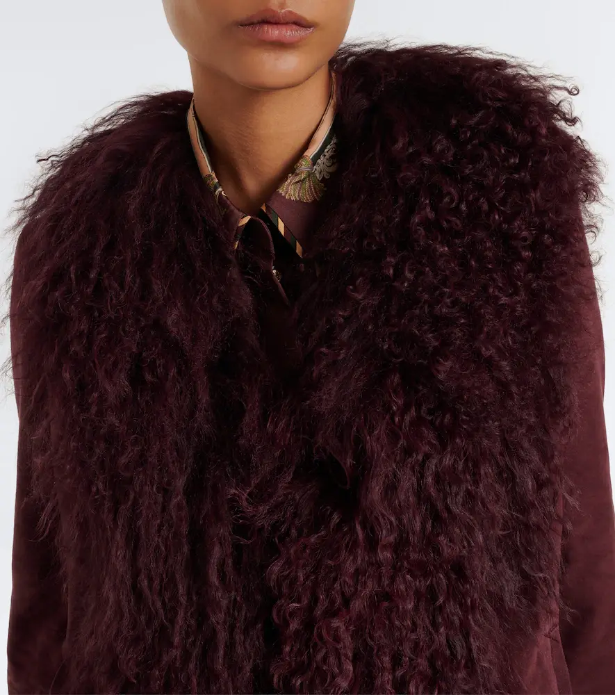 Rixo Sammy shearling-trimmed suede jacket | Thumbnail 4 Rixo Sammy shearling-trimmed suede jacket | Thumbnail 4
