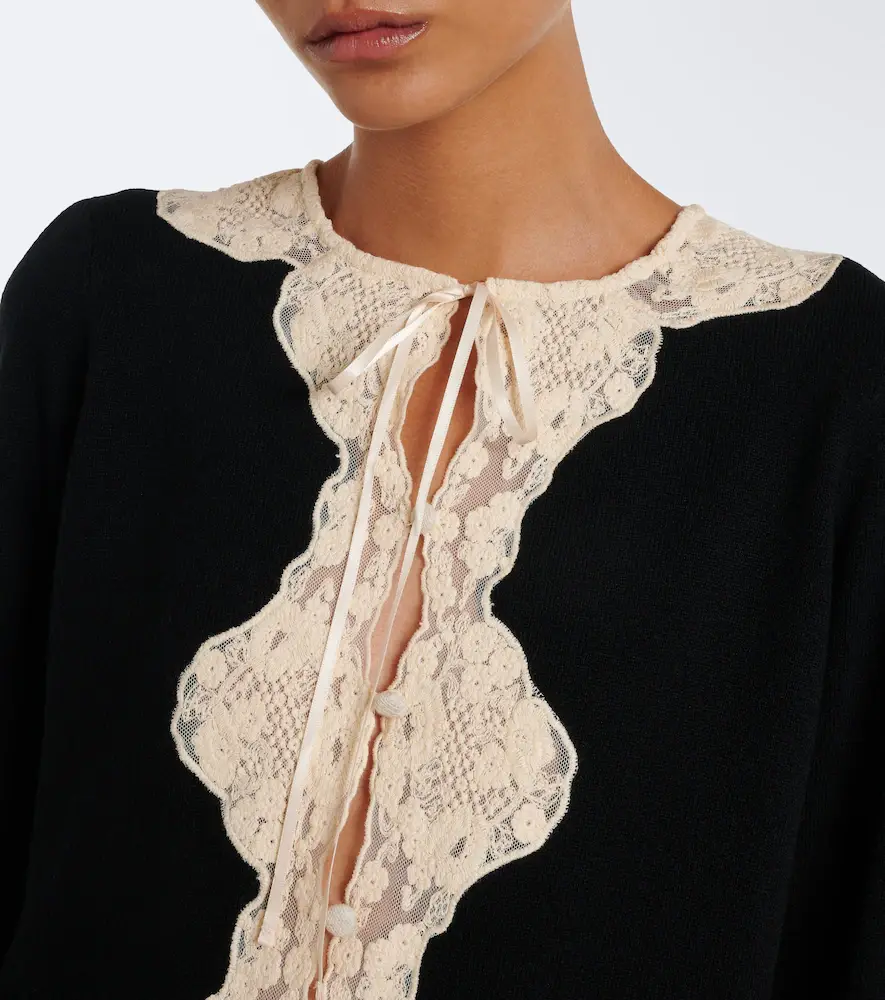 Rixo Tassia wool and cashmere cardigan | Thumbnail 3