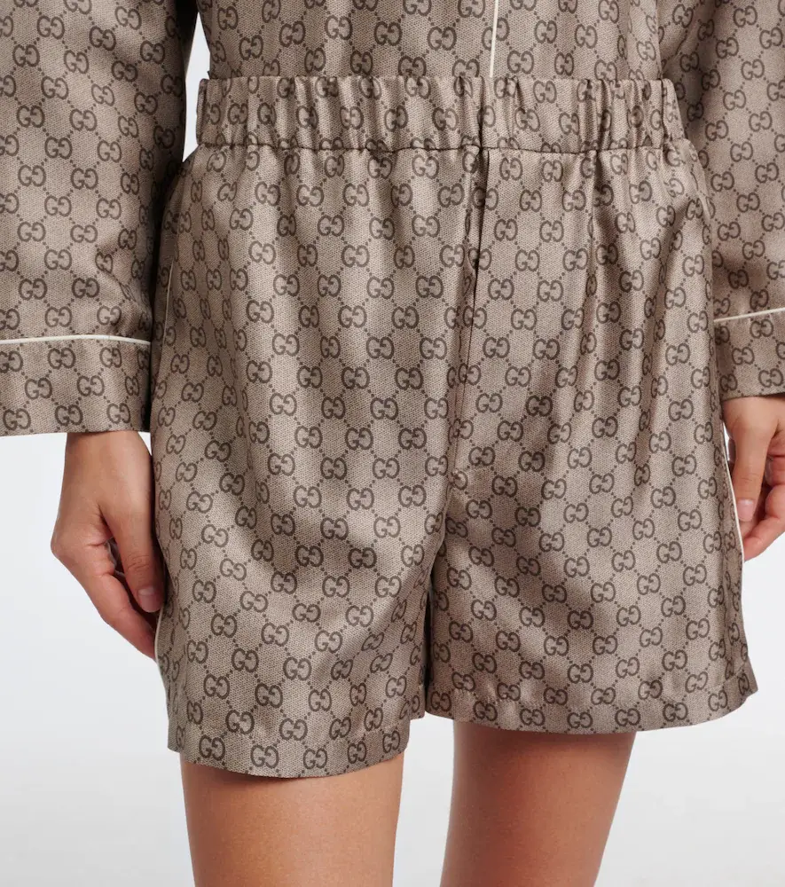 Gucci GG silk twill shorts | Thumbnail 4