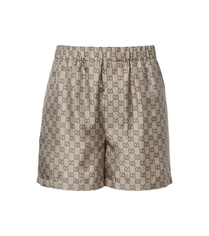 GG silk twill shorts GG silk twill shorts