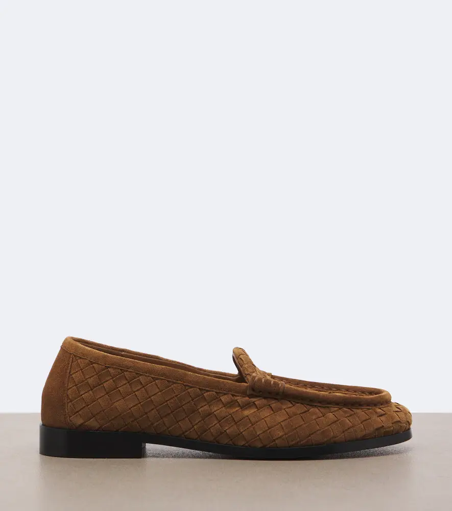 Bottega Veneta Silenzio Intrecciato suede loafers | Thumbnail 3 Bottega Veneta Silenzio Intrecciato suede loafers | Thumbnail 3