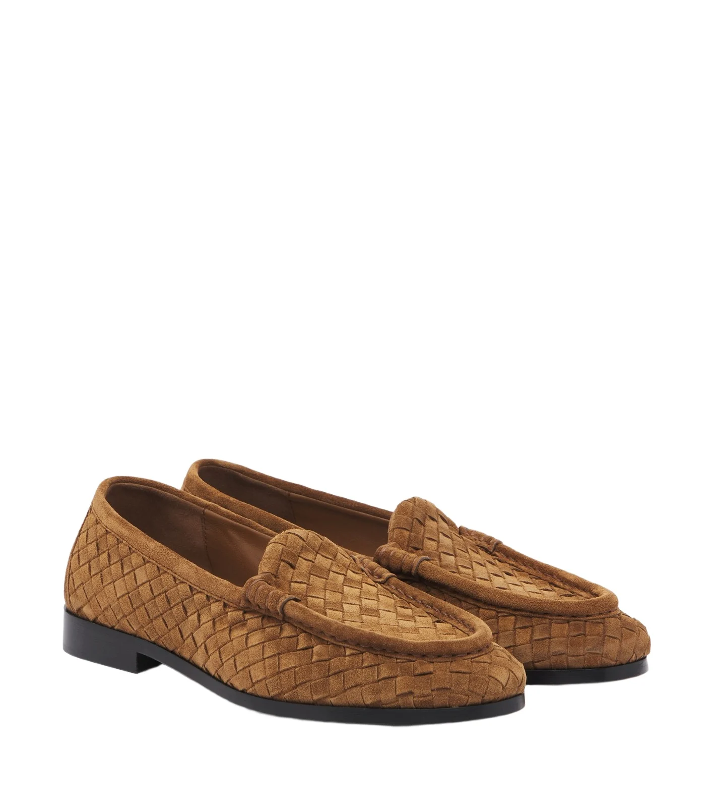Bottega Veneta Silenzio Intrecciato suede loafers