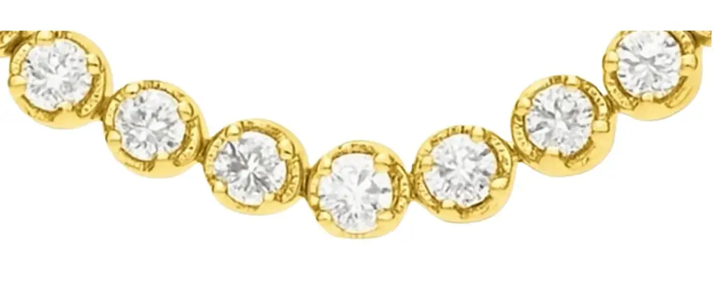 Wish Fine Jewelry 2.00ct Diamond 14K Gold Tennis Adjustable Choker Necklace