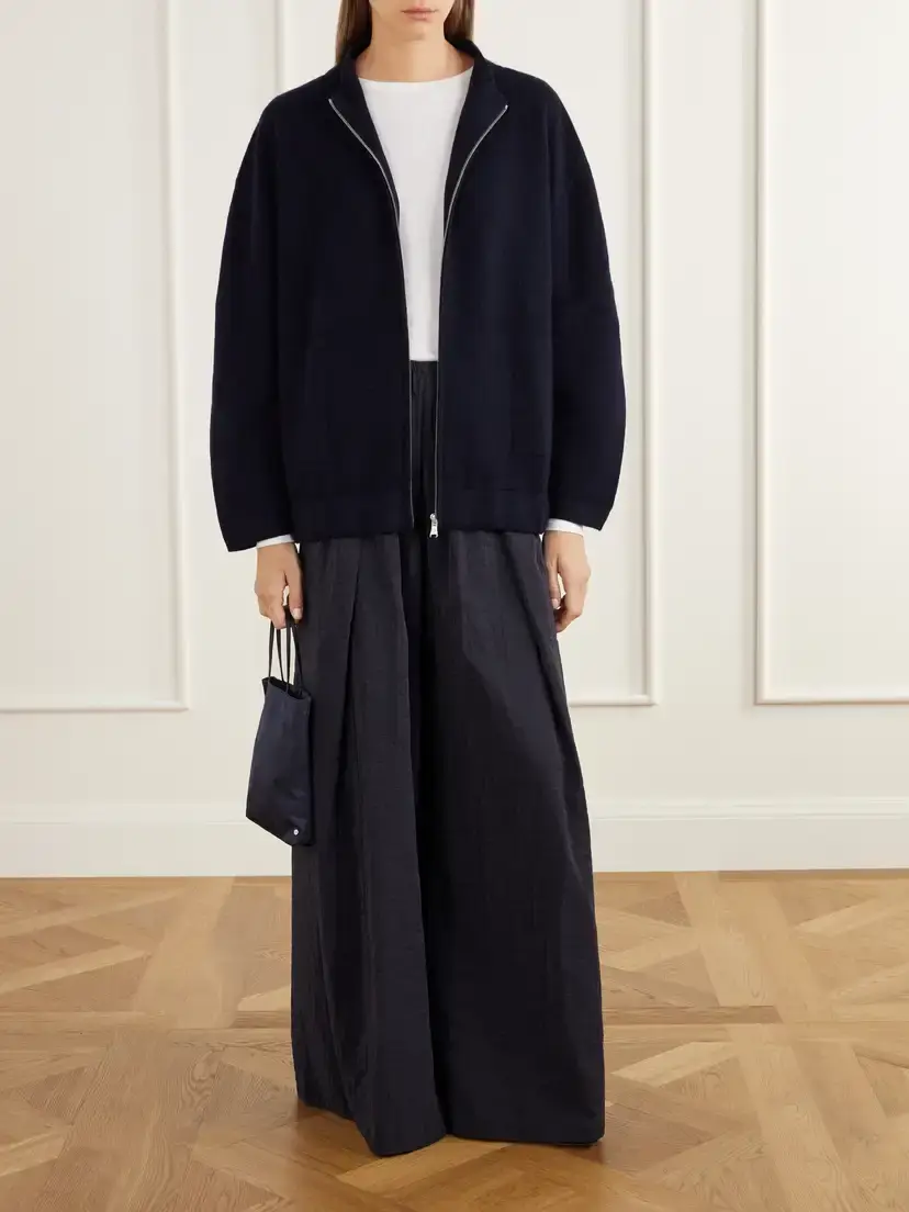 Allude Wool And Cashmere-blend Zip-up Jacket | Thumbnail 2 Allude Wool And Cashmere-blend Zip-up Jacket | Thumbnail 2