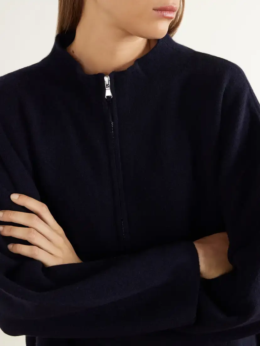 Allude Wool And Cashmere-blend Zip-up Jacket | Thumbnail 5 Allude Wool And Cashmere-blend Zip-up Jacket | Thumbnail 5
