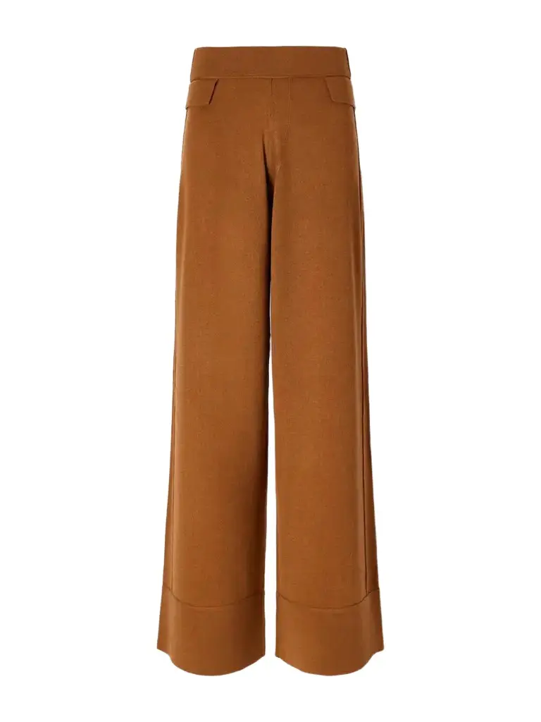 Allude Wool And Cashmere-blend Wide-leg Pants