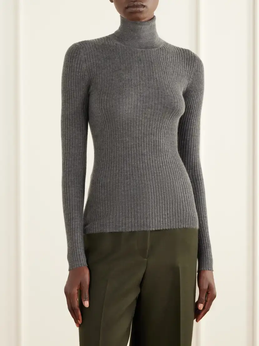 Gabriela Hearst Peppe Ribbed Cashmere-blend Sweater | Thumbnail 3 Gabriela Hearst Peppe Ribbed Cashmere-blend Sweater | Thumbnail 3