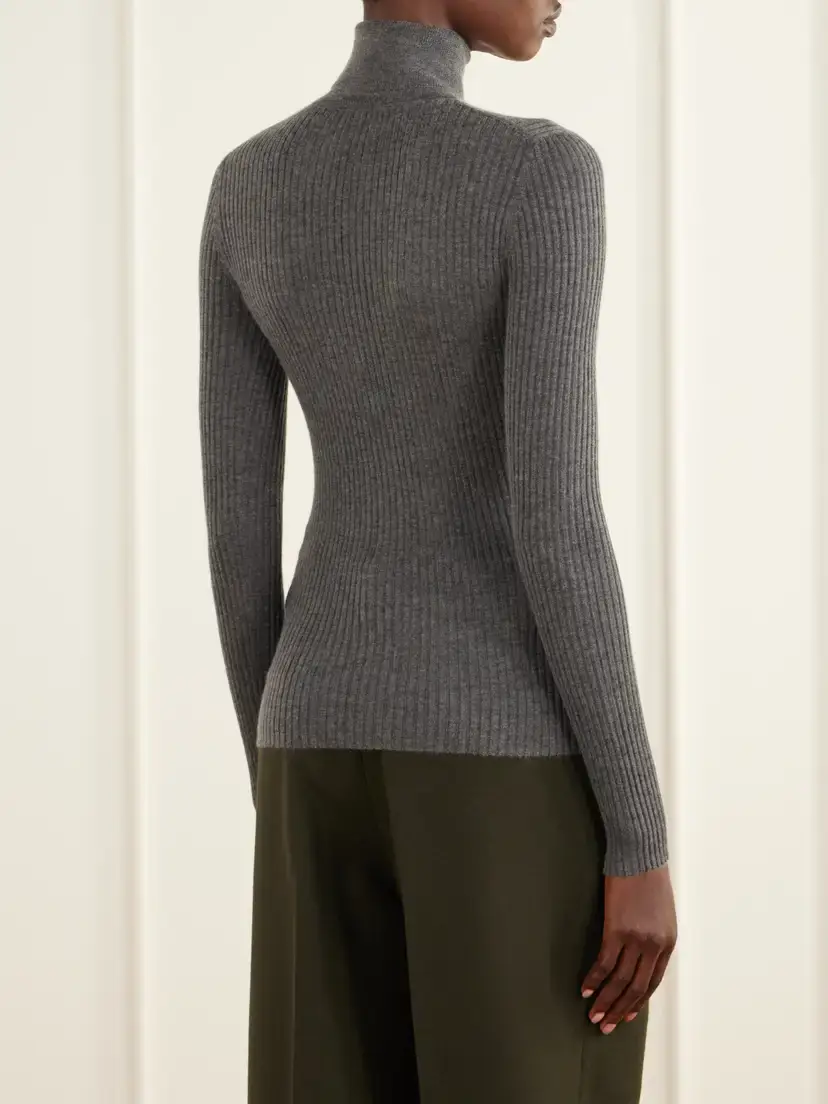 Gabriela Hearst Peppe Ribbed Cashmere-blend Sweater | Thumbnail 4 Gabriela Hearst Peppe Ribbed Cashmere-blend Sweater | Thumbnail 4