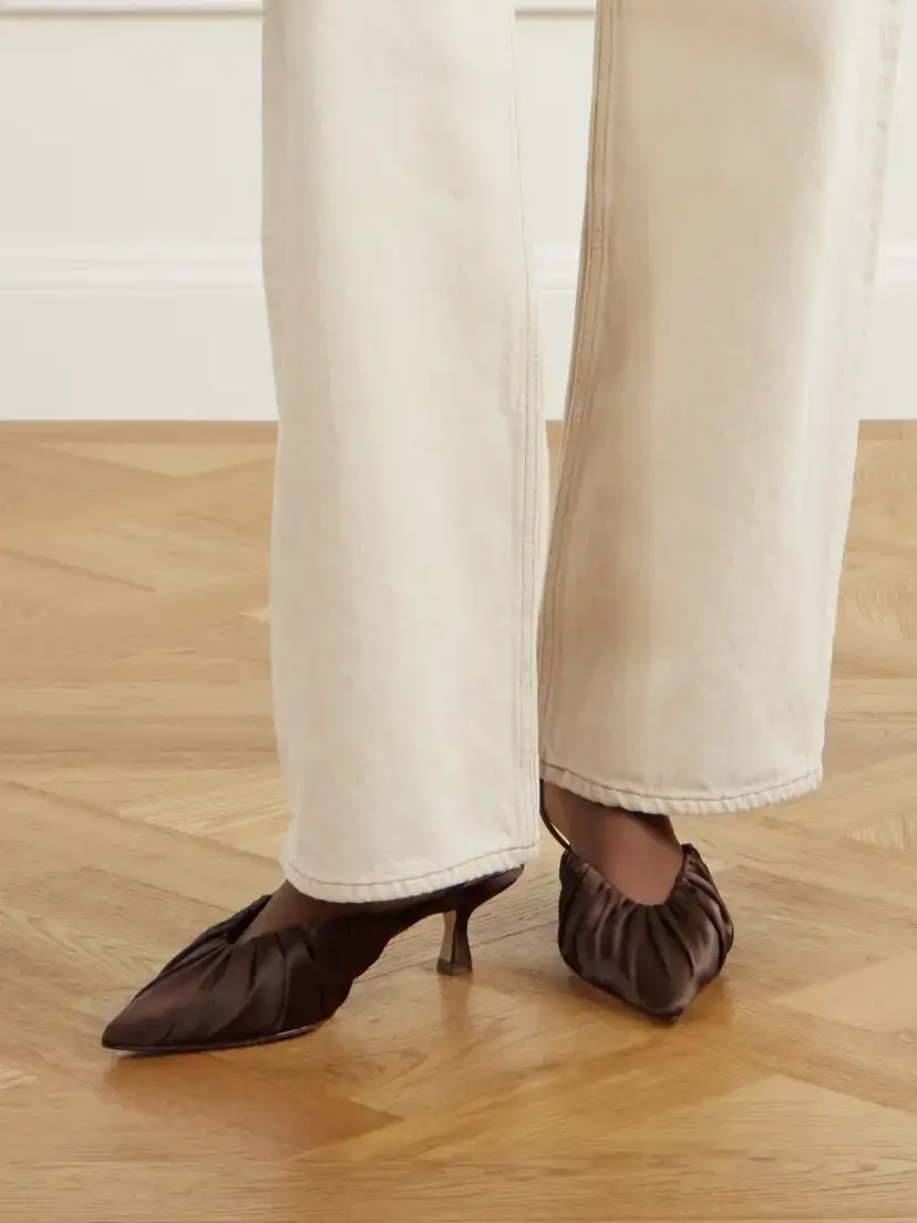 Loeffler Randall Rio 35 Gathered Satin Pumps | Thumbnail 2 Loeffler Randall Rio 35 Gathered Satin Pumps | Thumbnail 2