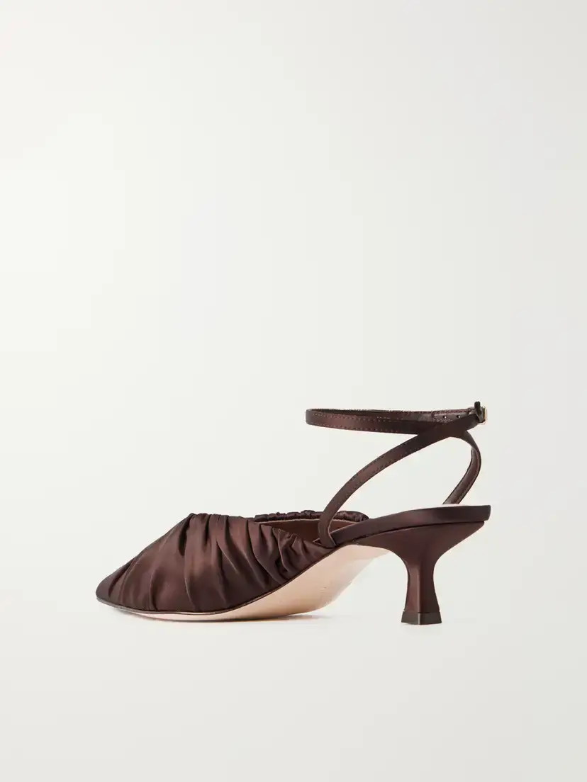Loeffler Randall Rio 35 Gathered Satin Pumps | Thumbnail 3 Loeffler Randall Rio 35 Gathered Satin Pumps | Thumbnail 3
