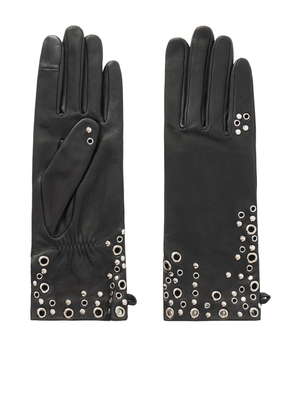 Agnelle Elfie Embellished Leather Gloves