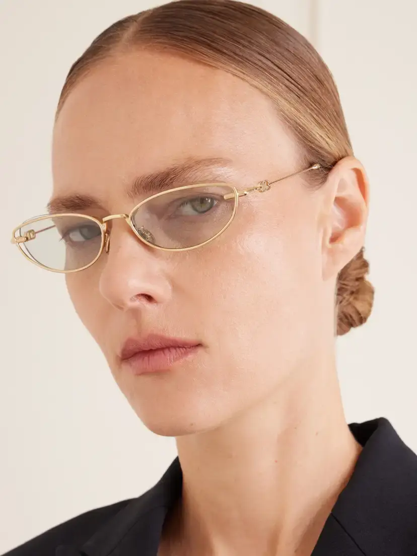DIOR Eyewear Petit Cd B1u Cat-eye Gold-tone And Acetate Sunglasses | Thumbnail 2 DIOR Eyewear Petit Cd B1u Cat-eye Gold-tone And Acetate Sunglasses | Thumbnail 2