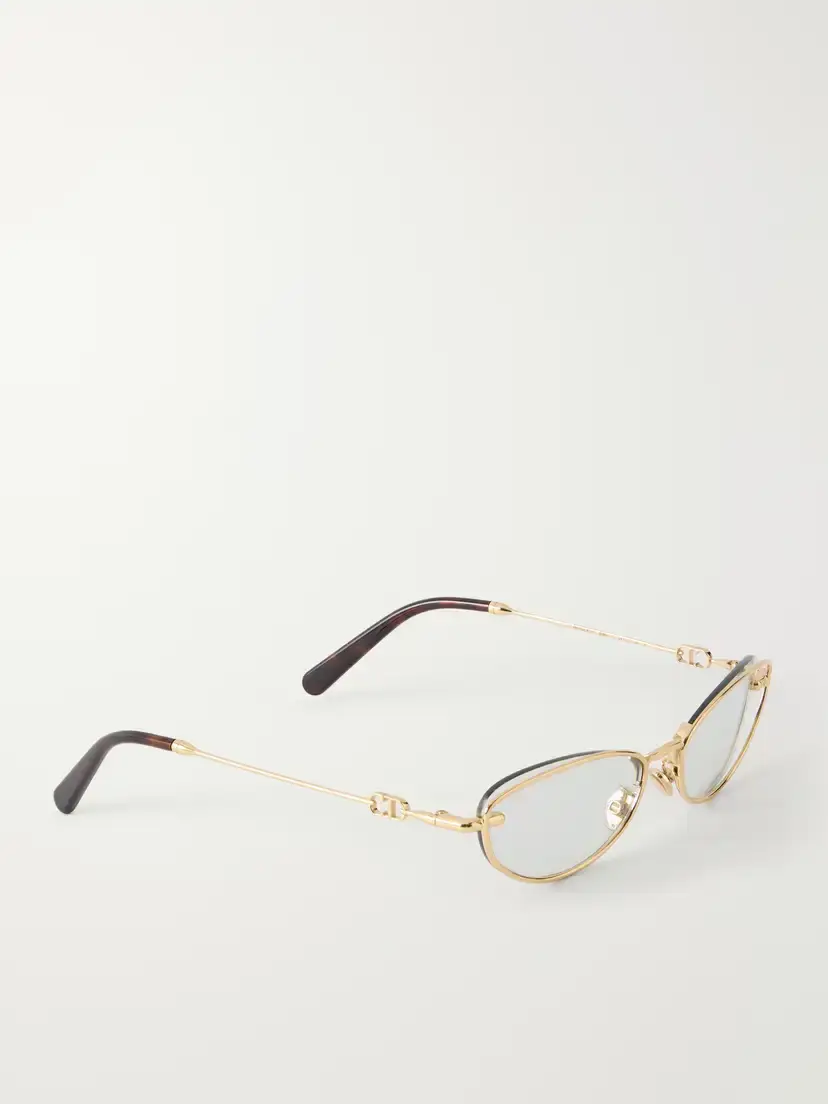 DIOR Eyewear Petit Cd B1u Cat-eye Gold-tone And Acetate Sunglasses | Thumbnail 3 DIOR Eyewear Petit Cd B1u Cat-eye Gold-tone And Acetate Sunglasses | Thumbnail 3
