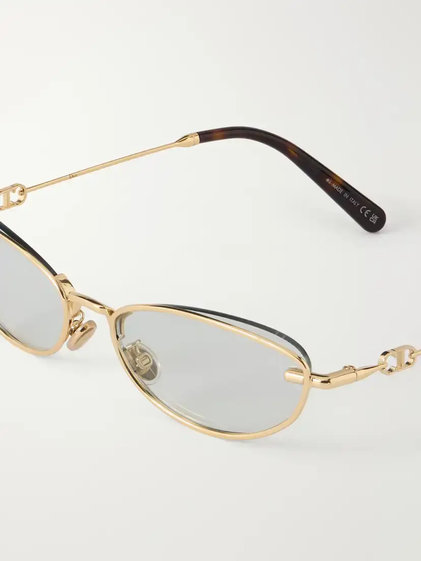 DIOR Eyewear Petit Cd B1u Cat-eye Gold-tone And Acetate Sunglasses | Thumbnail 4 DIOR Eyewear Petit Cd B1u Cat-eye Gold-tone And Acetate Sunglasses | Thumbnail 4