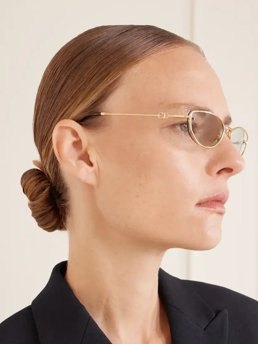 DIOR Eyewear Petit Cd B1u Cat-eye Gold-tone And Acetate Sunglasses | Thumbnail 5 DIOR Eyewear Petit Cd B1u Cat-eye Gold-tone And Acetate Sunglasses | Thumbnail 5