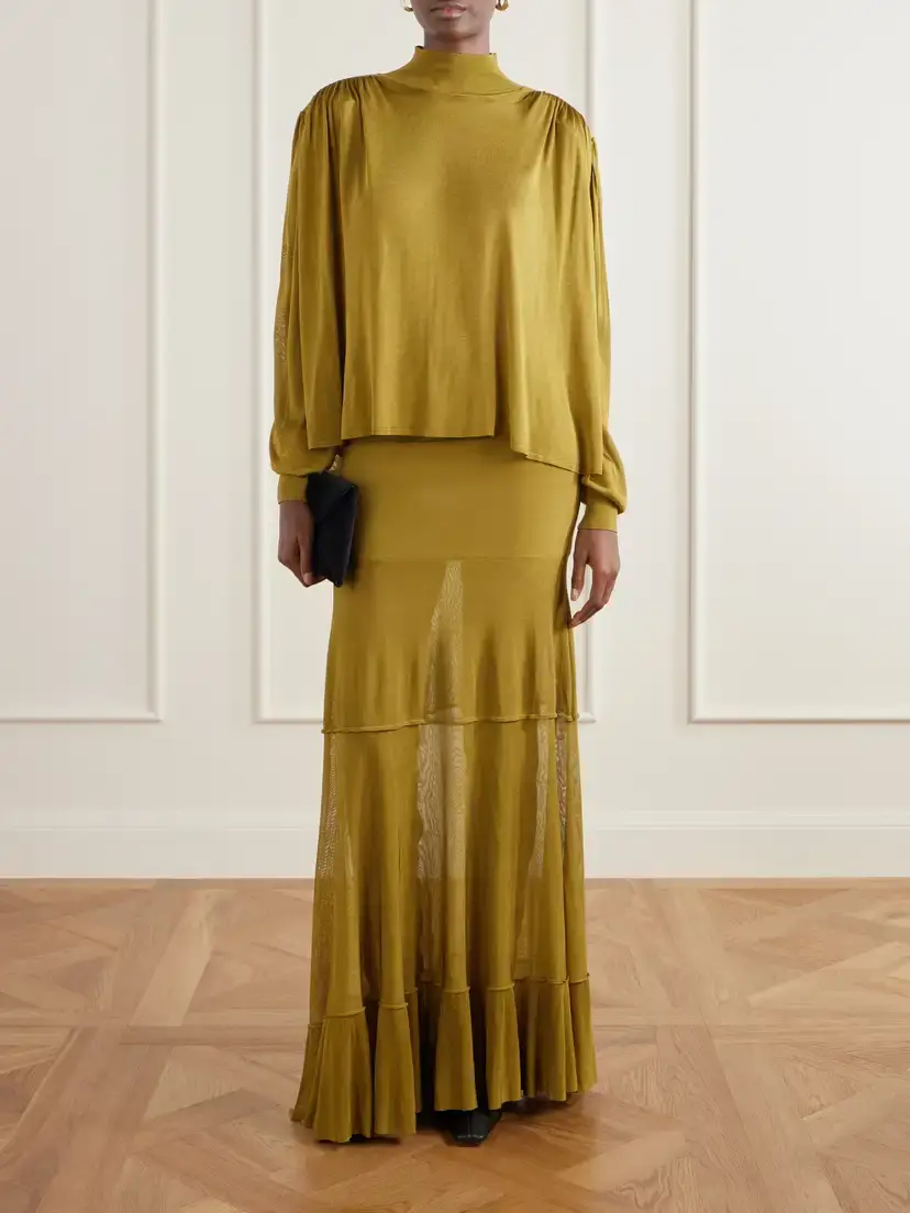 Altuzarra Gorrell Tiered Stretch-knit Maxi Skirt | Thumbnail 2 Altuzarra Gorrell Tiered Stretch-knit Maxi Skirt | Thumbnail 2