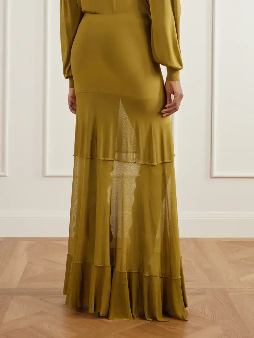 Altuzarra Gorrell Tiered Stretch-knit Maxi Skirt | Thumbnail 4 Altuzarra Gorrell Tiered Stretch-knit Maxi Skirt | Thumbnail 4