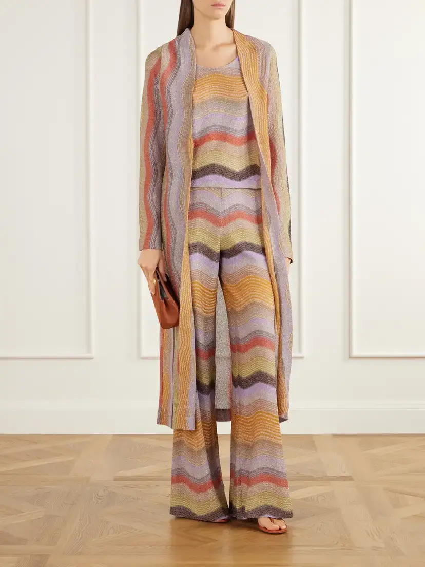 Missoni Striped Metallic Crochet-knit Cardigan | Thumbnail 2 Missoni Striped Metallic Crochet-knit Cardigan | Thumbnail 2