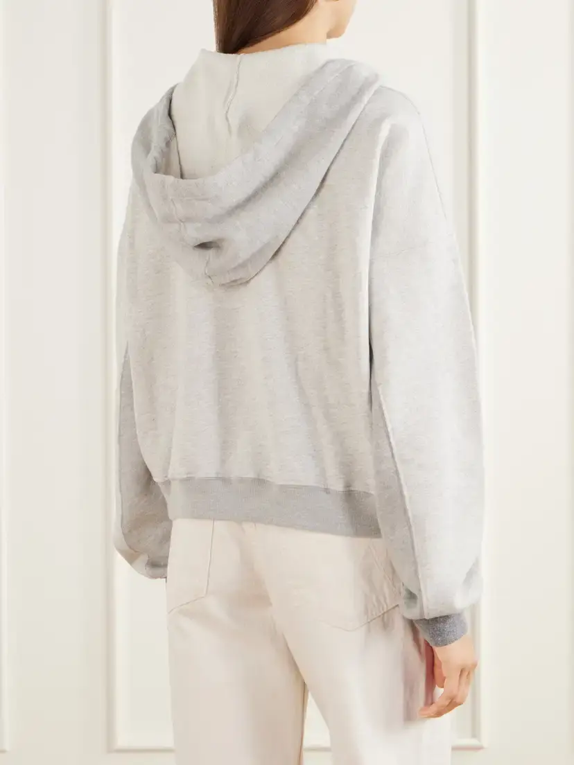 Mother The Half Base Cotton-blend Jersey Hoodie | Thumbnail 4 Mother The Half Base Cotton-blend Jersey Hoodie | Thumbnail 4