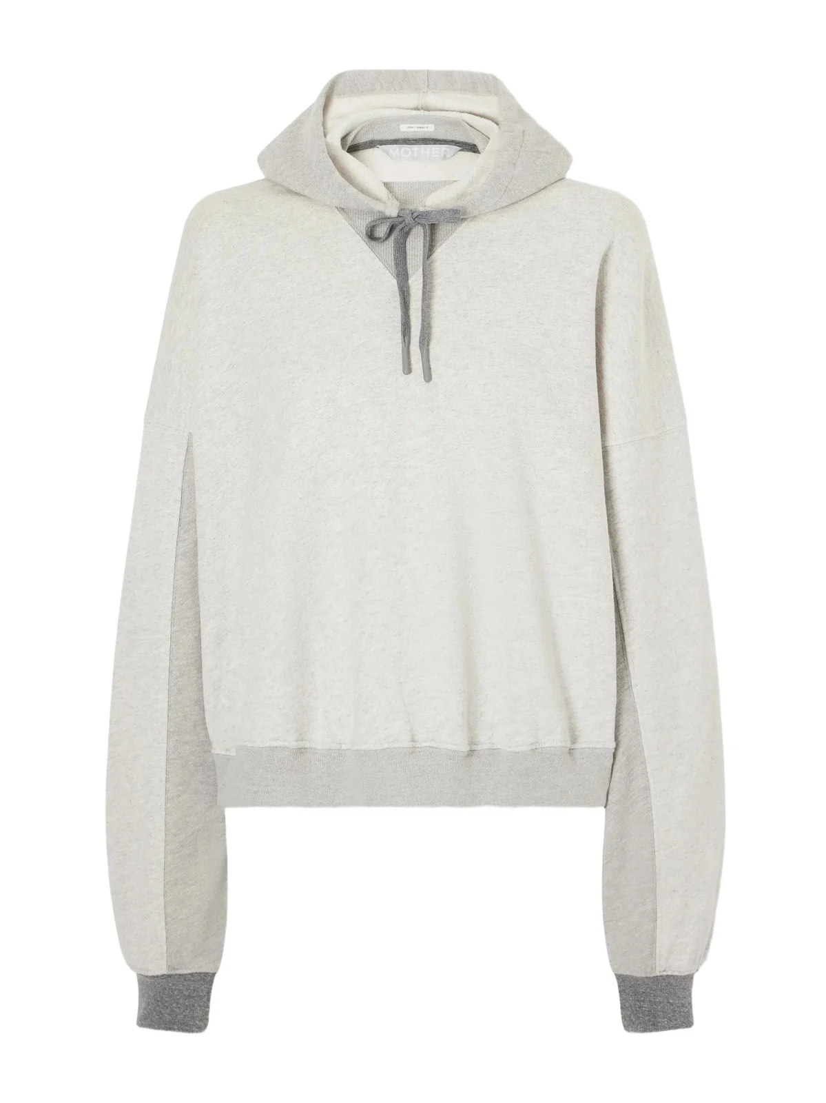 The Half Base Two-tone Cotton-blend Jersey Hoodie The Half Base Two-tone Cotton-blend Jersey Hoodie