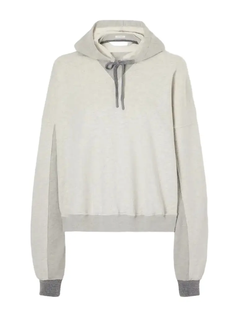 The Half Base Cotton-blend Jersey Hoodie The Half Base Cotton-blend Jersey Hoodie