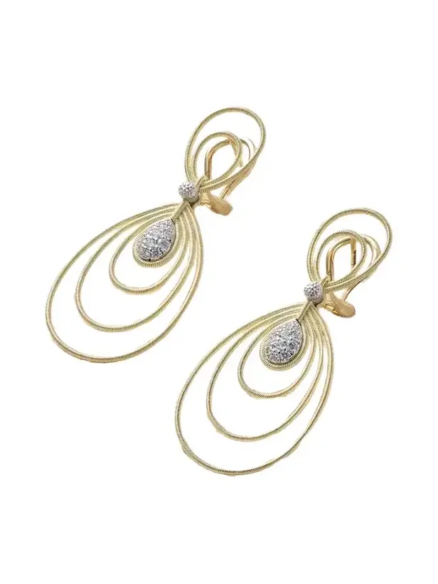 Buccellati Hawaii 18-karat Yellow And White Gold Diamond Earrings | Thumbnail 1 Buccellati Hawaii 18-karat Yellow And White Gold Diamond Earrings | Thumbnail 1