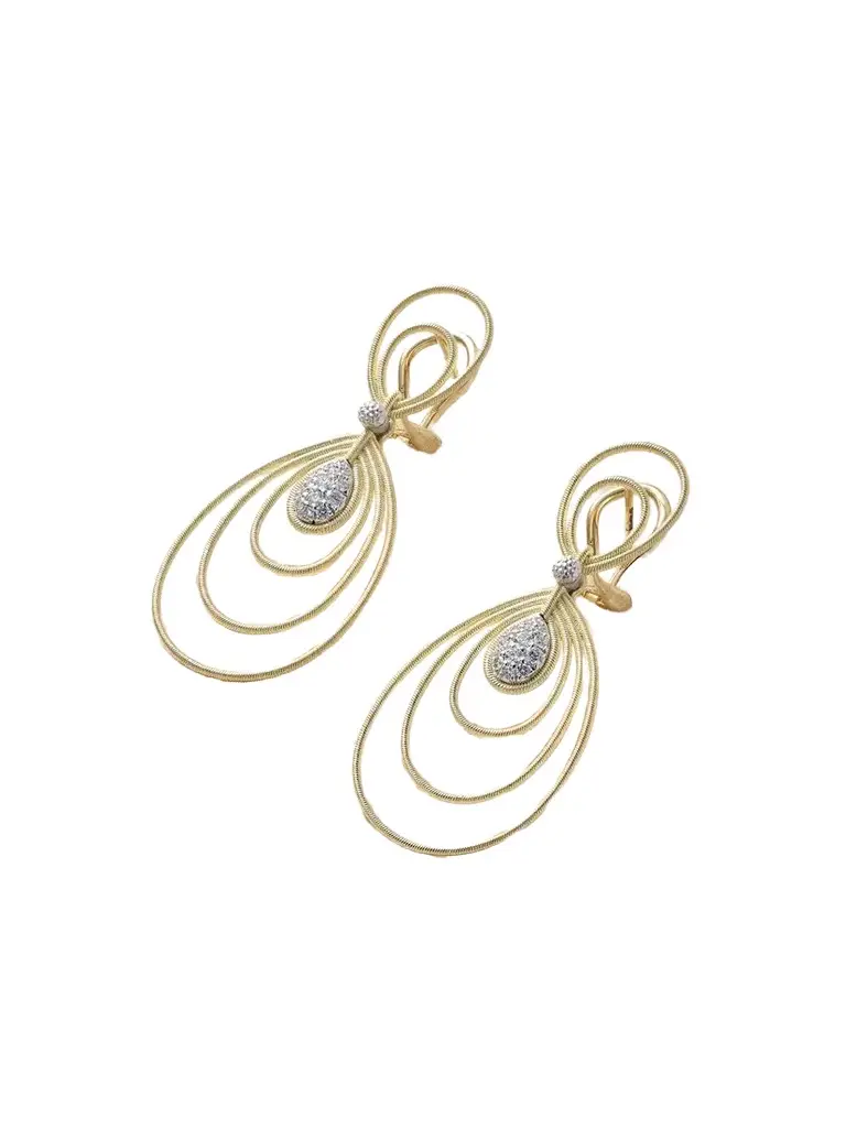 Buccellati Hawaii 18-karat Yellow And White Gold Diamond Earrings