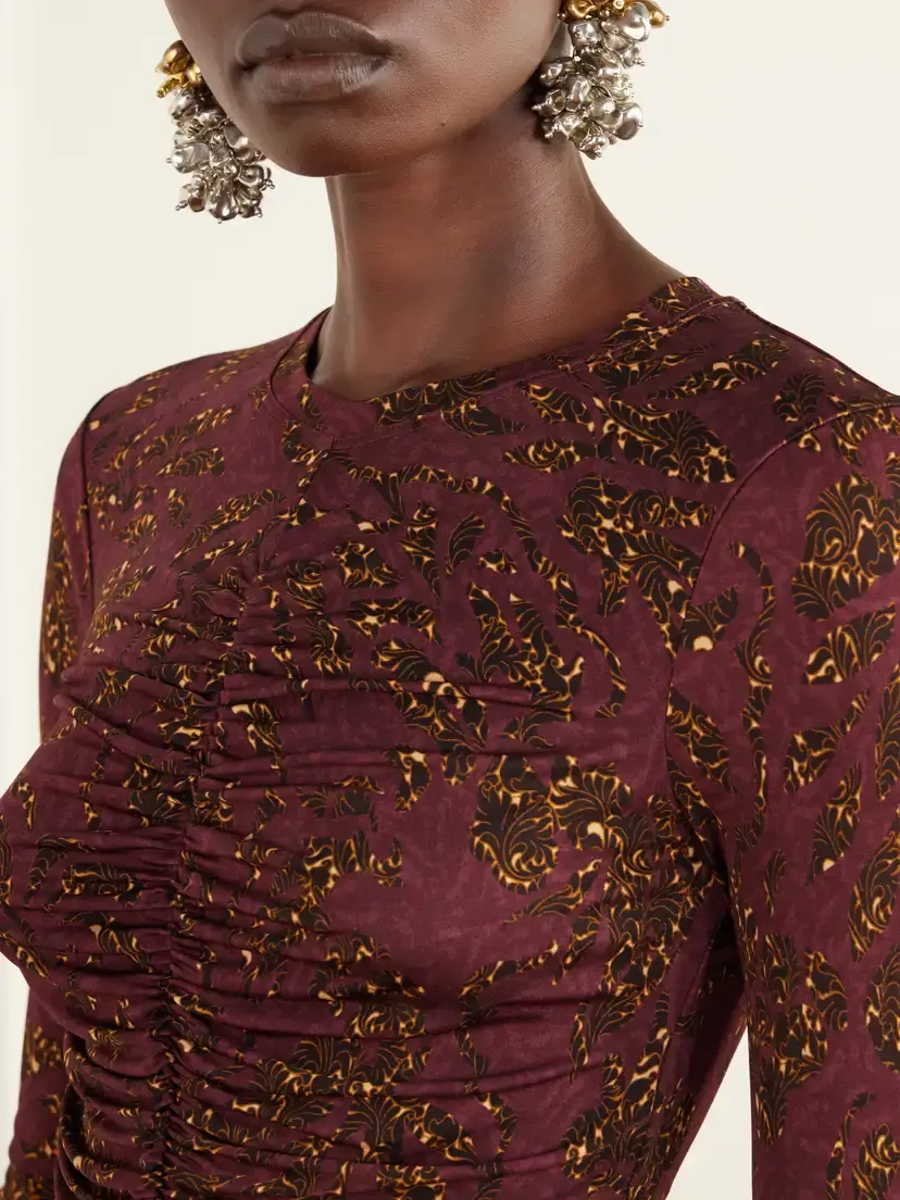 Ulla Johnson Asha Ruched Floral-print Jersey Top | Thumbnail 4 Ulla Johnson Asha Ruched Floral-print Jersey Top | Thumbnail 4
