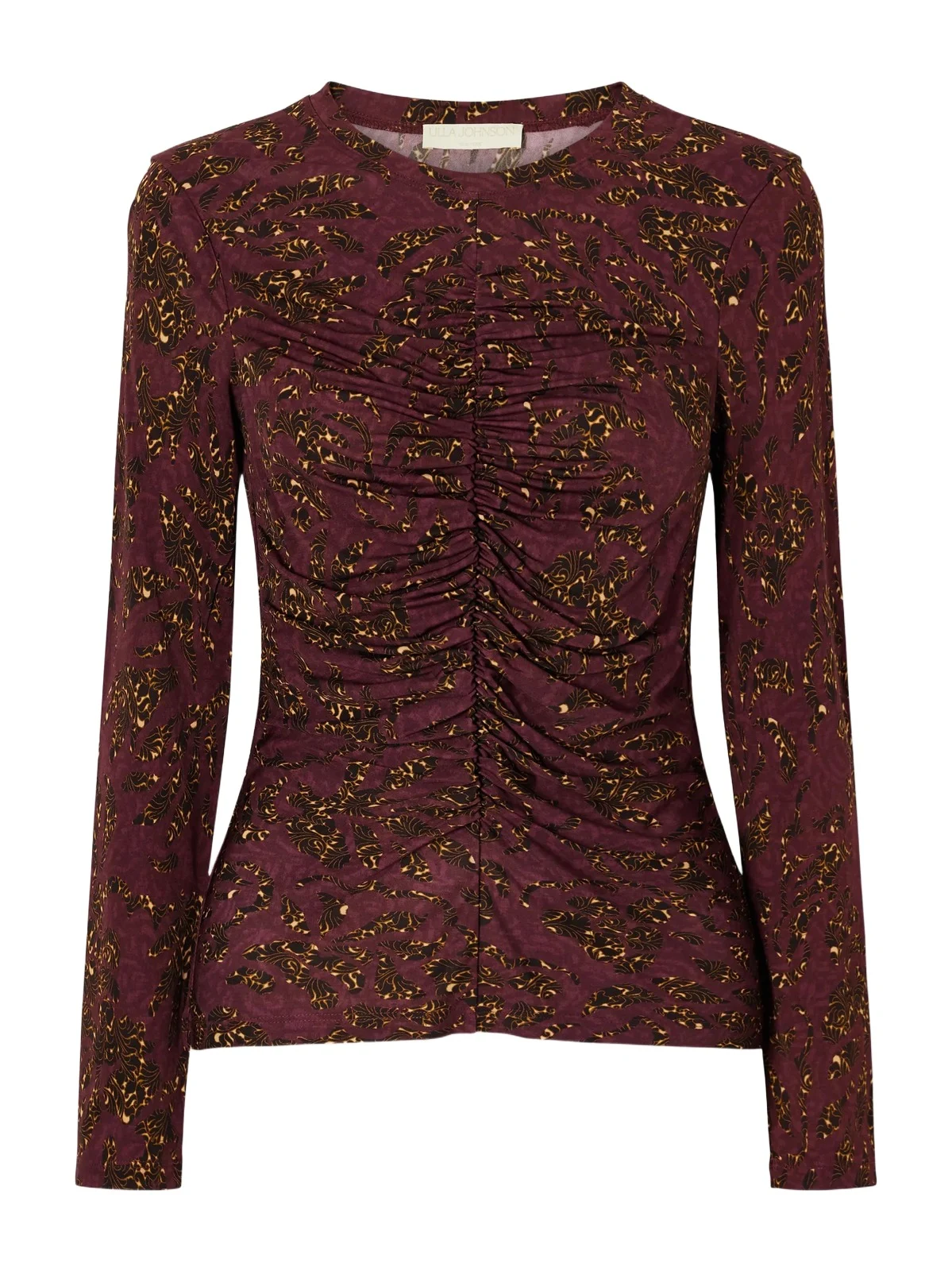 Asha Ruched Floral-print Jersey Top
